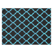 シンプル青エレガントモダンモロッコパターン | テーブルクロス (正面(横))