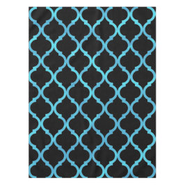 シンプル青エレガントモダンモロッコパターン | テーブルクロス