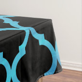 シンプル青エレガントモダンモロッコパターン | テーブルクロス (インサイチュ)