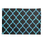 シンプル青エレガントモダンモロッコパターン | 枕カバー (裏面-左)