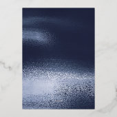 シンプル青エレガント勾配バー(ユダヤ教の)バル・ミツバー-金ゴールド 箔招待状 (裏面)