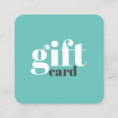 シンプル青エレガント白ギフトカード 割引カード (正面)