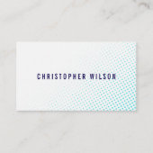 シンプル青エレガント白ドット相談員 名刺 (正面)