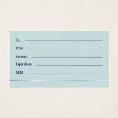 シンプル青エレガント《写真》ぼけ味ギフトカード (裏面)