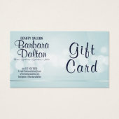 シンプル青エレガント《写真》ぼけ味ギフトカード (正面)