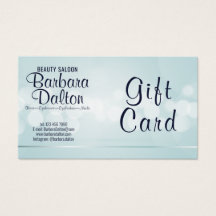 シンプル青エレガント《写真》ぼけ味ギフトカード