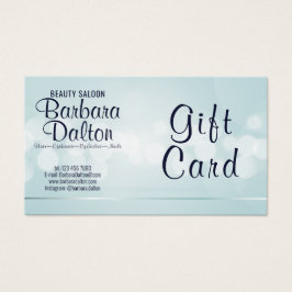 シンプル青エレガント《写真》ぼけ味ギフトカード