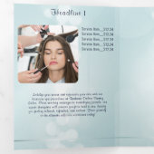 シンプル青エレガント《写真》ぼけ味 三つ折りカード (内部最初)