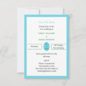 シンプル青カスタマイズ セーブザデート (正面)