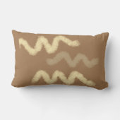 シンプル青カスタム紫の黒葉い ランバークッション (裏面)