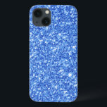 シンプル青グリッターテクスチャプリント iPhone 13ケース<br><div class="desc">シンプル明モダンるい青のグリッターテクスチャプリント。</div>