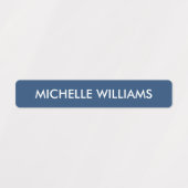 シンプル青グレーパレットの子供の名前 ラベル (デザイン1)