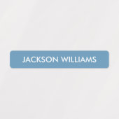 シンプル青グレーパレットの子供の名前 ラベル (デザイン2)