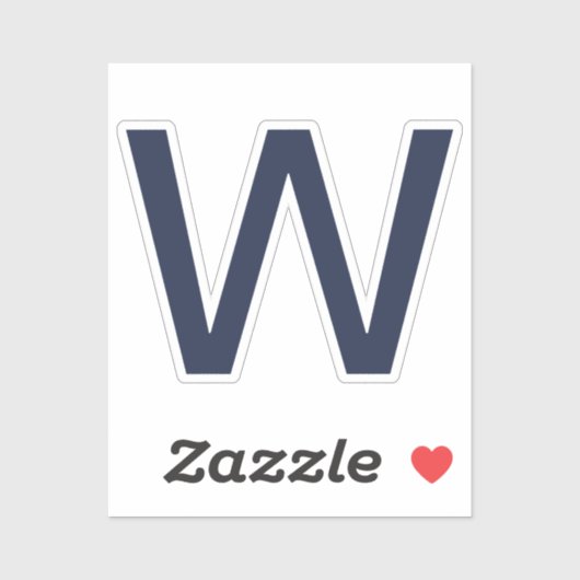 シンプル青パーソナライズされたイニシャル シール (シート)