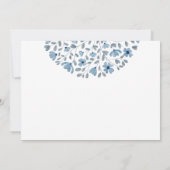 シンプル青フローラ水色新しいアドレス移動 案内状 (裏面)