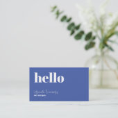 シンプル青モダンと白の背景 名刺 (スタンド正面)