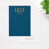 シンプル青モダンイヤリング表示カード (デスク)