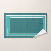 シンプル青モダンターコイ バスタオルセット (ハンドタオル)