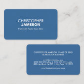 シンプル青モダン大学院大学 コーリングカード (正面/裏面)