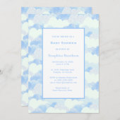 シンプル青モダン空の雲の赤ちゃんシャワー 招待状 (正面/裏面)