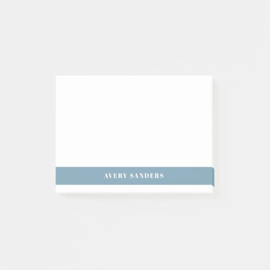 シンプル青モダン色ブロック ポストイット (正面)