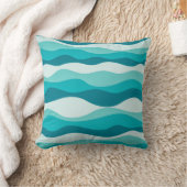 シンプル青海波抽象芸術パターン | クッション (ブランケット)