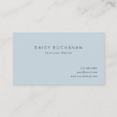 シンプル青淡い色の金ゴールドモノグラム名刺 名刺 (裏面)