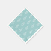 シンプル青白クリスマスツリーパターン スタンダードカクテルナプキン (角)