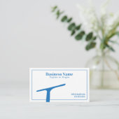 シンプル青白スキージウィンドウ清掃 名刺 (スタンド正面)