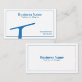 シンプル青白スキージウィンドウ清掃 名刺 (正面/裏面)