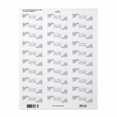 シンプル青自然住所 シール (フルシート)