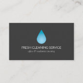 シンプル青色水滴洗浄、圧力洗浄 名刺 (正面)