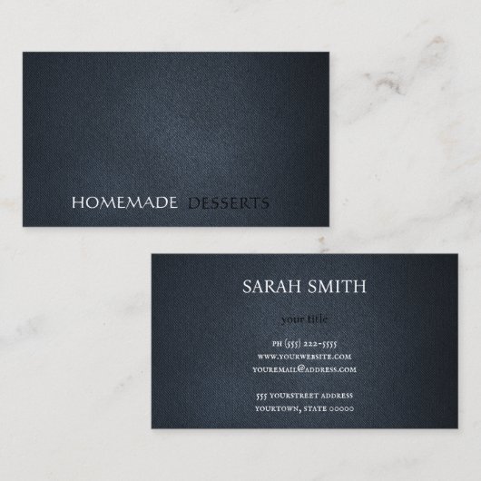 シンプル革ミニマル 名刺 (正面/裏面)