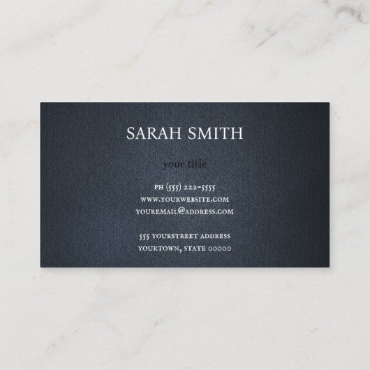 シンプル革ミニマル 名刺 (裏面)