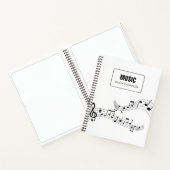 シンプル音楽ノート高音部  ノートブック (内部)