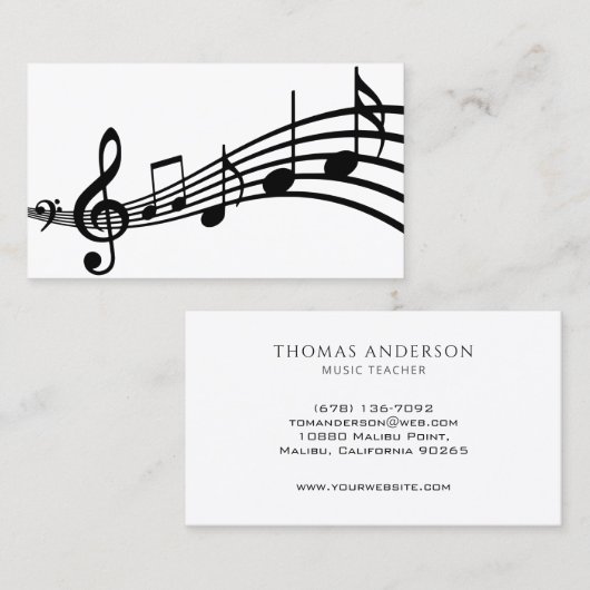 シンプル音符|名刺 名刺 (正面/裏面)