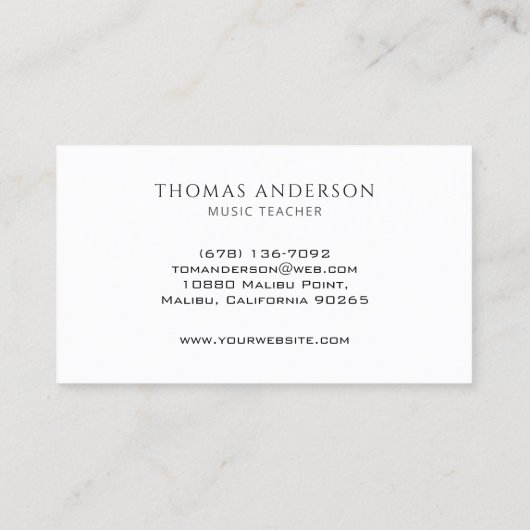 シンプル音符|名刺 名刺 (裏面)