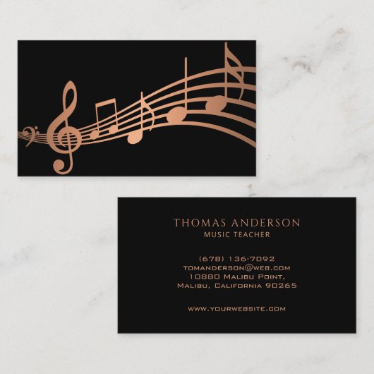 シンプル音符|名刺 名刺 (正面/裏面)