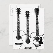 シンプル音響ギター ポストカード (正面/裏面)