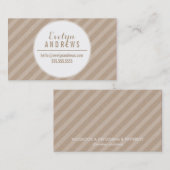 シンプル頭が切れるSPOTストライプパタクールーン白クラフト 名刺 (正面/裏面)