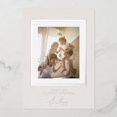 シンプル額エレガント額写真枠メリークリスマス 箔シーズンカード (正面)