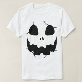シンプル顔ハロウィーンジャックオランタンパンプキン Tシャツ