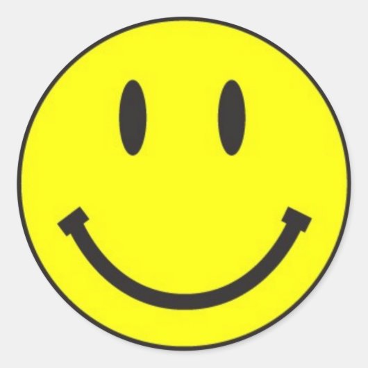 シンプル顔! ラウンドシール (正面)