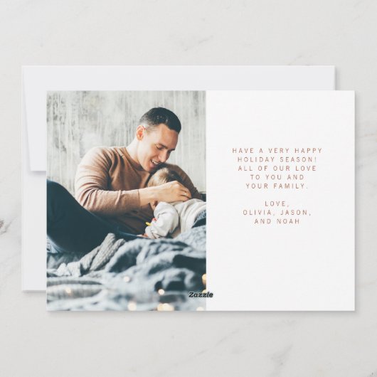 シンプル願い |ミニマリスト2枚の写真 シーズンカード (裏面)