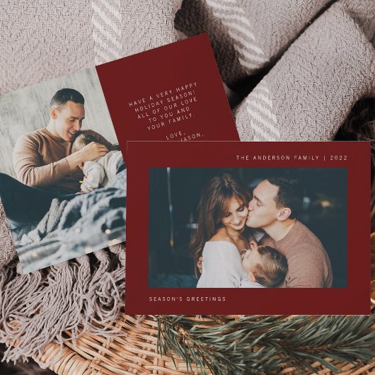 シンプル願い |ミニマリスト2枚の写真 シーズンカード