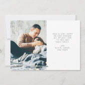 シンプル願い |ミニマリスト2枚の写真 シーズンカード (裏面)