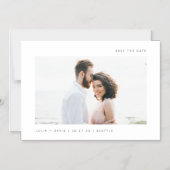 シンプル願い |写真の結婚式の日付の保存 マグネット招待状 (正面)