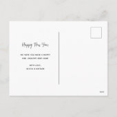 シンプル願い |写真新年 シーズンポストカード (裏面)