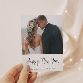 シンプル願い |写真新年 シーズンポストカード