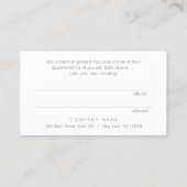 シンプル顧客エレガントロイヤリティ紹介 紹介カード (裏面)